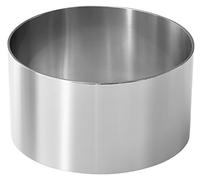 FACKELMANN Aro redondo para emplatar alimentos salados, postres, frutas o dulces, en acero inoxidable, 7,5x4,5cm y 6,5x4,5cm, 2uds.