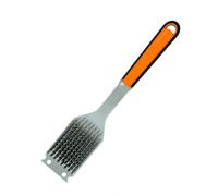 Fackelmann BBQ Cepillo de Limpieza de Acero para Barbacoa y Parrillas, Acero Inoxidable, Mango PP y TPR Antideslizante, 1 ud