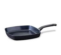 Fackelmann Brandao Grill Antiadherente 28 cm, Aluminio Reciclado y Mango de Baquelita, Revestimiento Cerámico CK2 sin PFA, Apta para Inducción, Vitro, Gas y Horno, Mango Ergonómico, 1 ud.