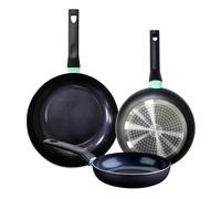 Fackelmann Brandao Set de 3 sartenes antiadherentes, 20/24/28 cm, Aluminio Reciclado, Revestimiento Antiadherente Cerámico Resistente hasta 400ºC, Libres de PFA, Aptas para Inducción