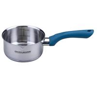 Fackelmann Cacerola Essential Ø 12 cm de acero inoxidable con mango ergonómico de baquelita resistente al calor e inoxidable para todo tipo de fuegos