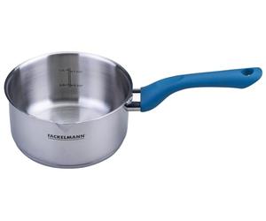 FACKELMANN Cacerola Essential de 16 cm de diámetro, acero inoxidable, mango ergonómico de baquelita, apta para todo tipo de fuegos, 1,5 L