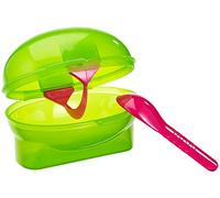 Fackelmann Conservador-Transportador Kiwi + Cuchara, polipropileno, ABS, color verde y fucsia, 1 ud.