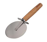 Fackelmann Cortador de Pizza XXL Fair 23cm, Cuchilla de Acero Inoxidable y Mango de Madera de Haya FSC, para Pizza y Pasta, Cortapizzas con Protector de Mano, 1 ud.