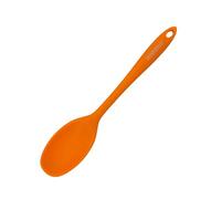 Fackelmann Cuchara de Cocina, Óptima para Freír, Silicona de Tacto Suave, Apta para Sartenes y Ollas con Revestimiento, Resistente hasta 230ºC, Apta para Lavavajillas, Naranja o Negro, 29x7 cm, 1 ud.