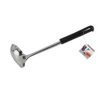 Fackelmann Cucharón de Salsa de Acero Inoxidable/PP, Negro/Plata, 26 x 8 x 5 cm