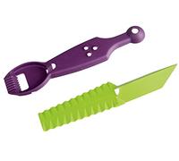 Fackelmann - Decorador-cortador de frutas y verduras Fruits & Desserts , 19 cm. Rallador serrado y espiralizador manual como picador de verduras, chocolate, nueces. 2 Ud.