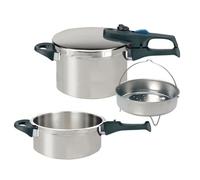 Fackelmann Elo Praktika Plus XL Olla a presión de vapor de acero inoxidable 18/10 de 22 cm
