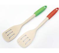 Fackelmann Espátula 32 cm – Madera de abedul, mango soft-touch, elastómero – Colores aleatorios 1 ud.