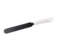 Fackelmann Espátula Arcadalina de 31,5 cm, paleta de acariciar con práctico mango, cuchillo de palé con parte funcional de plástico para ollas y sartenes revestidas (color: negro/blanco), cantidad: 1