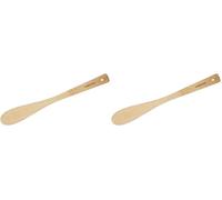 Fackelmann Espátula Mango Plano, espatula madera cocina para repostería. Extender Cobertura Tarta, Utensilios cocina madera. Madera de Haya, Color Natural, 30x4cm, 1 ud (Paquete de 2)
