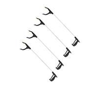 Fackelmann FCK9923850 9923850-Juego de 4 Pinzas de sujeción, De Aluminio, Gris
