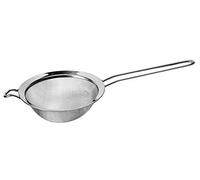 FACKELMANN Food & More Colador de Cocina Acero Inoxidable, Malla Fina, Colador de Tamiz, Borde Plano 10 Cm, Mango Acero Inoxidable, Color Inox, 31x12,5x4,5 cm, 1 ud.