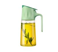 Fackelmann Jarra de Aceite 500 ml, Apertura y Cierre Automático de la Tapa al Inclinar, Cuerpo de Vidrio, Tapa de Polipropileno y Silicona, Ligera y Fácil de Manejar, Color Verde, 1 ud.