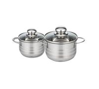 Fackelmann Juego de 2 cacerolas Elo Brillant de acero inoxidable, 12 y 14 cm