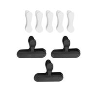 Fackelmann Juego de 8 clips reutilizables para bolsas de plástico, color blanco y negro