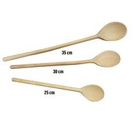 Fackelmann Nature Cucharas madera. Color natural. 24x4,5cm, 30x4,5cm y 35x4,5cm. 3 uds