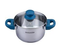 Fackelmann Olla Essential Ø 16 cm, acero inoxidable, con asas ergonómicas de baquelita apta para todo tipo de fuegos, con escala de litros