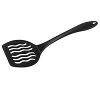 FACKELMANN Paleta Monoblock Nylon PRIMA para Fritos con Ranuras para Escurrir el Aceite o Líquidos Gris, 31.5x9 cm, 1ud