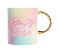 Fackelmann Paris Hilton - Be An Icon Taza de cerámica, 450 ml, elegante taza de café con cita, ideal para el uso diario, lavado a mano, 13,4 x 10,5 cm