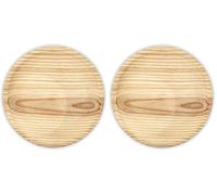 Fackelmann Plato de Madera para Pulpo a la Gallega, Plato para Servir Jamón, Embutido y Queso, Diámetro 22 cm, Madera de Haya, Lavar a Mano, Color Natural, 1 ud. (Paquete de 2)
