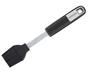 Fackelmann Sense - Brocha de repostería (24 cm, práctica para utensilios de cocina con revestimiento, mango antideslizante de tacto suave, 1 unidad), color plateado y negro