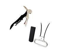 Fackelmann Set de Accesorios para Vino, incluye Sacacorchos de Hoja y Sacacorchos de Camarero de Dos Tiempos