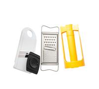 Fackelmann Set de Cocina, incluye Mandolina Ajustable 1-6 mm, Acero Inoxidable Afilado, incluye Cortador de Piña para extraer el centro y cortar en rodajas, Rallador de Acero Inoxidable