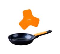 Fackelmann Set de Cocina, incluye Sartén Soft 20 cm Aluminio Reciclado con Mango Suave Soft Touch, Revestimiento Cerámico Greblon CK2 sin PFA, incluye Salvamanteles Magnético de Silicona