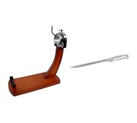 Fackelmann Set Jamonero, Incluye Soporte Jamonero Giratorio de Madera de Pino y Cuchillo Jamonero Nirosta Saphir 35 cm de Acero Inoxidable, Hoja de 23 cm