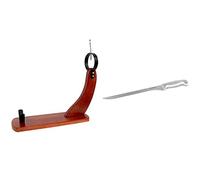 Fackelmann Set Jamonero, Incluye Soporte Jamonero Tipo Góndola de Madera de Pino y Cuchillo Jamonero Nirosta Saphir 35 cm de Acero Inoxidable, Hoja de 23 cm