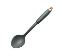 Fackelmann Soft Cucharón de Servir, Nylon, Cuchara para Servir, Idóneo para Ollas y Sartenes con Revestimiento Antiadherente, Apto para Lavavajillas, 30 cm, Color Gris, 1 ud.