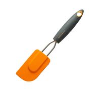 Fackelmann Soft Espátula Cocina, Lengua Silicona con Mango Ergonómico y Antideslizante en Acero Inoxidable y Polipropileno, Color Gris y Naranja, 27x8 cm, 1 ud.