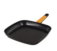 Fackelmann Soft Grill Antiadherente 28 cm, Aluminio Forjado, Revestimiento Cerámico Greblon Libre de PFA, Apta para Inducción, Vitro, Gas y Horno, Mango Soft Touch Resistente al Calor, 1 ud.