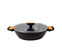 Fackelmann Guisera Soft 28 cm - Aluminio forjado, Greblon sin PFA, Inducción, Mango silicona