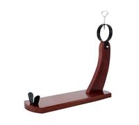 Fackelmann Soporte Jamonero, Elegante Diseño Tipo Góndola, Madera de Pino y Color Caramelo, Óptimo para Jamones y Paletillas, Herrajes de Acero, 38x36x16 cm, 1 ud
