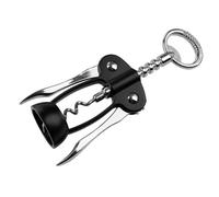 Fackelmann Specter 49761 - Sacacorchos con palanca, abrebotellas de vino, color negro mate, plástico, acero, 16,5 x 5,5 cm
