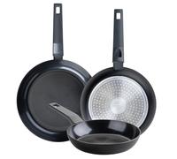Fackelmann Statement Set de 3 Sartenes 20/24/28 cm, Sartenes de Aluminio Reciclado con Revestimiento Antiadherente de Cerámica, Apta para Todo Tipo de Cocinas, Incluyendo Inducción