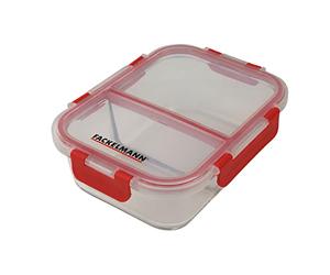 FACKELMANN Tarro con Separador, Transparente y Rojo, ca. 177x160x70 mm 1050 ml
