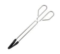 Fackelmann Tenacillas Cocina con Palas. Pinzas para cocinar y emplatar, aptoes para Croquetas y Frituras, Acero inoxidable y Silicona, Colores surtidos azul y gris. 35x8x4cm, 1 ud