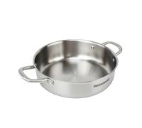 Fackelmann Vita3 Guisera Inoxidable 28 cm, Acero Inoxidable Triply con Triple Fondo Difusor, Sin Antiadherente, Sin PFA, Apta para Inducción, Gas, Vitro y Horno, Sellado Perfecto, Lavavajillas