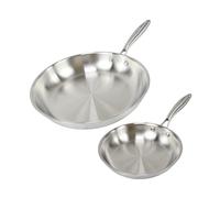 Fackelmann Vita3 Set de Sartenes, incluye Sartén 20 cm y Sartén 28 cm, Acero Inoxidable Triply sin Antiadherente, Libre de PFA, Aptas para Inducción y todo tipo de Cocinas, Aptas para Lavavajillas