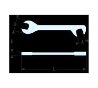 FACOM 34.9/16 - Llave Fija Micromecanica 9/16