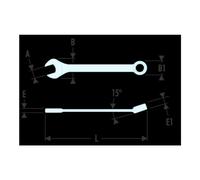 FACOM 39.1/4 - Llave Mixta Corta 12C 1/4