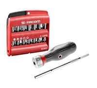 FACOM ATCL.2A2PB Protwist - Juego de destornilladores 3 en 1 y juego mixto de 28 puntas - Mango ergonómico de doble material - Trinquete de 45 dientes