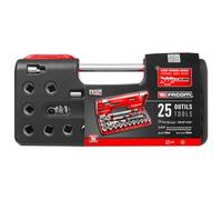 Facom - Caja de trinquete extensible con bloqueo de 1/2 ", detección de caja métrica, 6 bandejas, 25 piezas, SXL.DBOX3PB