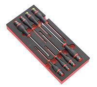 FACOM Juego de 9 Destornilladores PROTWIST en Módulo de Espuma, Compatible con Sistema de Almacenamiento Modular FACOM, Adaptado a Carros CHRONO y JET, MODM.AT4
