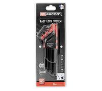 Facom - Juego de 9 llaves macho largas con cabeza esférica, graduación métrica, material resistente y duradero de calidad, herramientas manuales 83Sh.Jp9Bpb