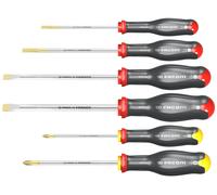 Facom Juego de 6 destornilladores PROTWIST – Tratamiento térmico, Mango Soft Grip, Tri-Coating