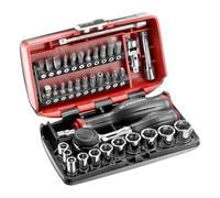 FACOM Juego de Vasos 1/4" y Puntas de Atornillado, 38 Piezas, Compacto y Performante, Incluye Cliquet Rotativo 360°, Pozidriv, Phillips y Resistox, R.360NANOPB